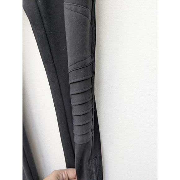 Athleta Women’s Leggings Delancey Moto Tight Black Ankle Zip Athleisure Size S - Picture 7 of 16